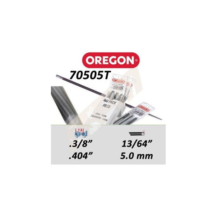 Lot de 3 limes rondes Oregon 5,0 mm (13/64") 70505T