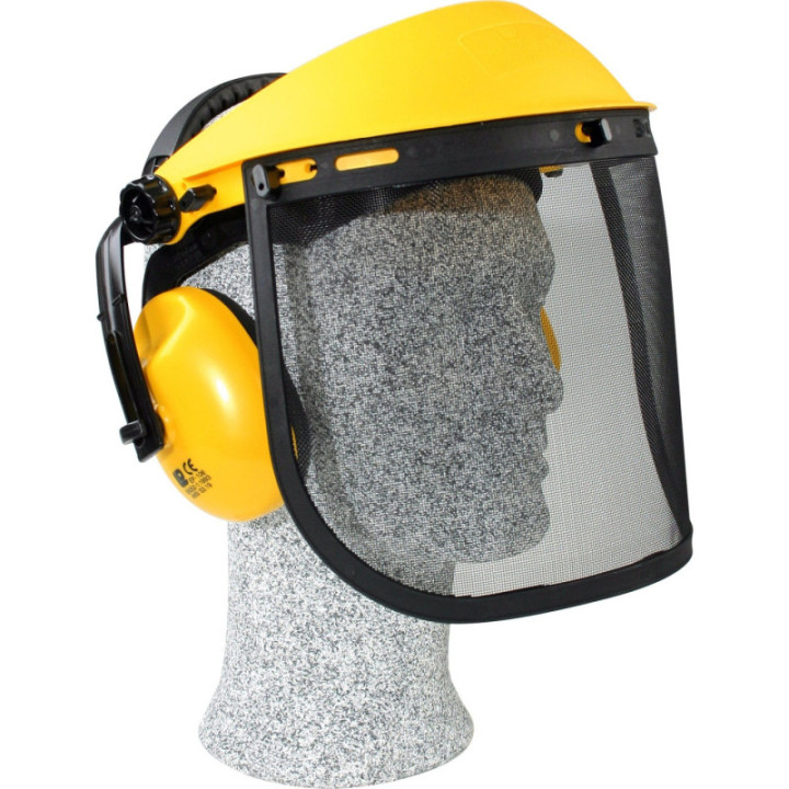 Visière de protection grillagée avec protège-oreilles Oregon Q515061