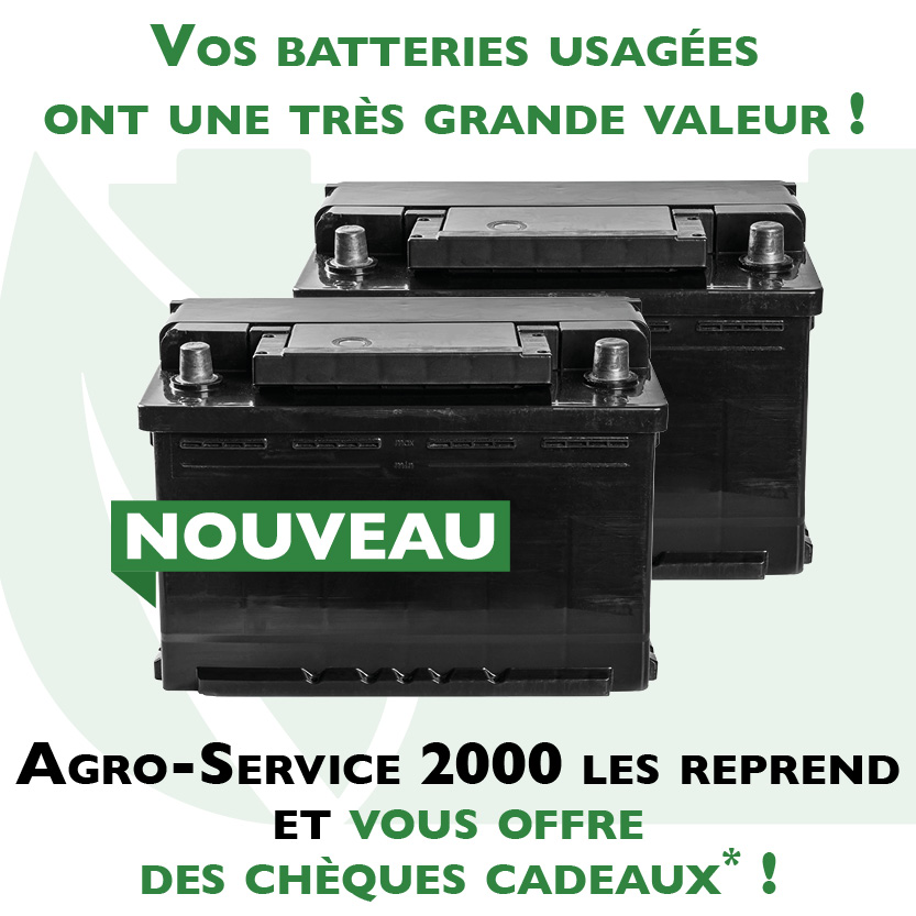 Agro-Service 2000 reprend vos batteries usagées