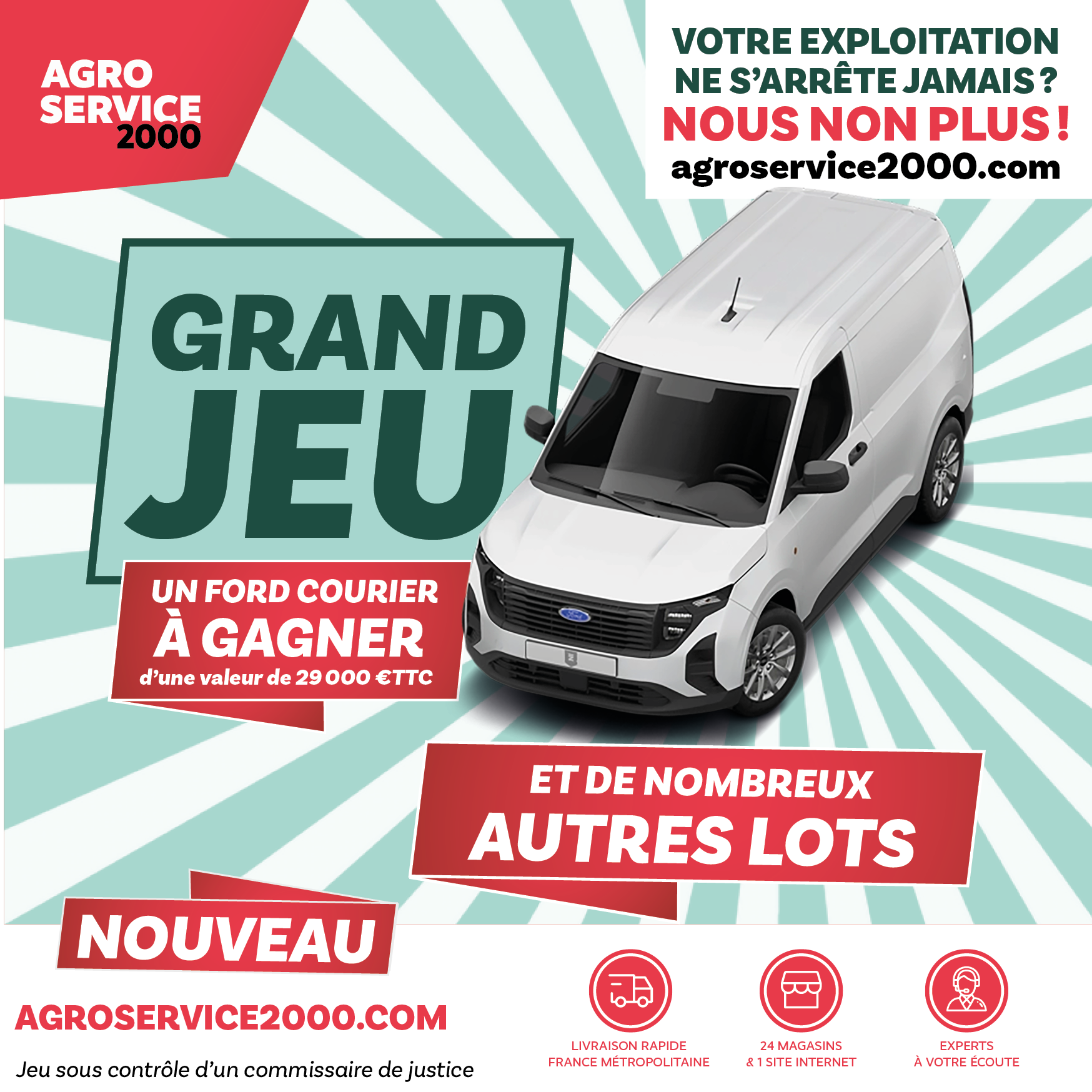 Ford Transit Courier neuf à gagner