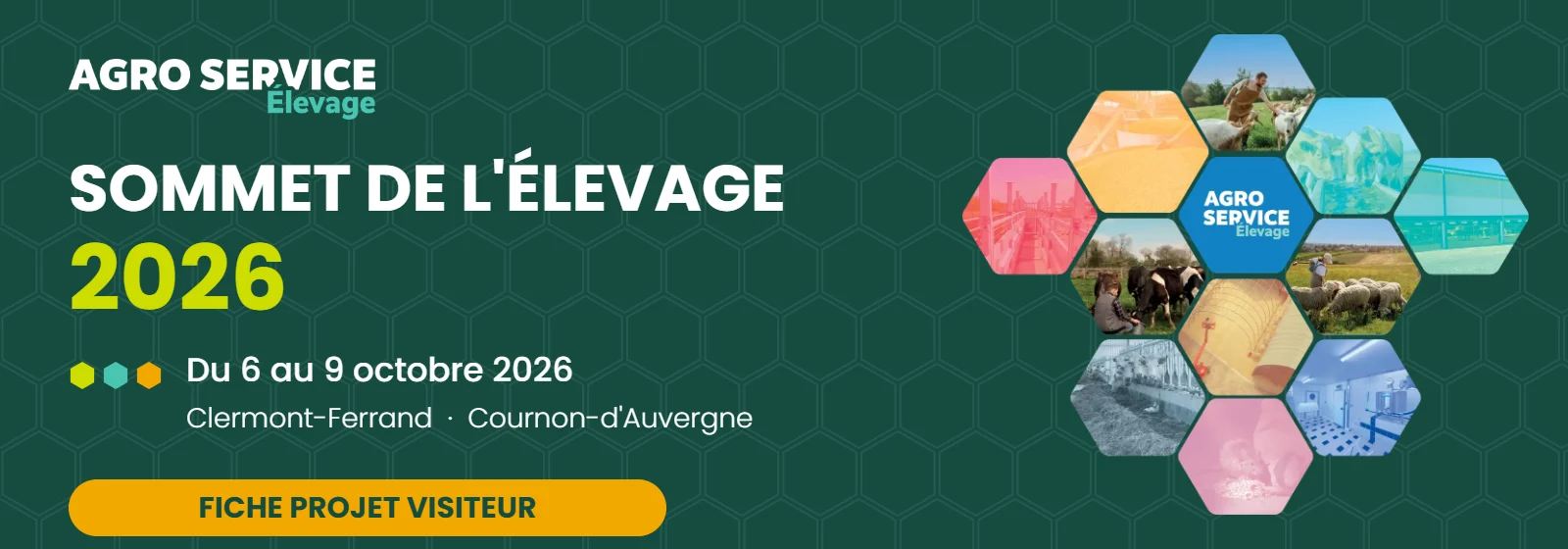 Agro Service Élevage – Sommet de l'Élevage 2026, du 6 au 9 octobre 2026, Clermont-Ferrand · Cournon-d'Auvergne – Fiche projet visiteur